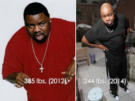 Biz Markie's before and after weight loss pictures.